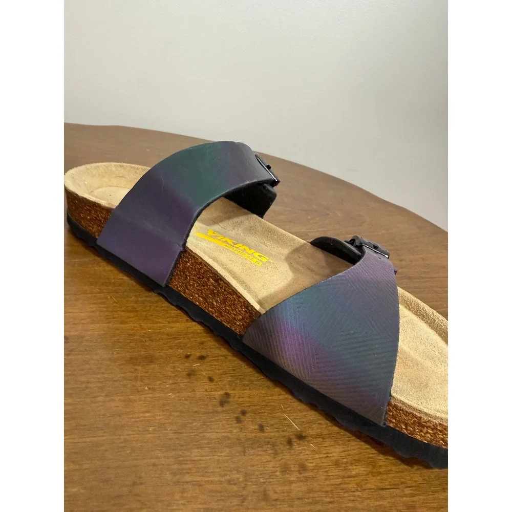 Viking Women's Iridescent Double‎ Strap Cork Footbed Sandals